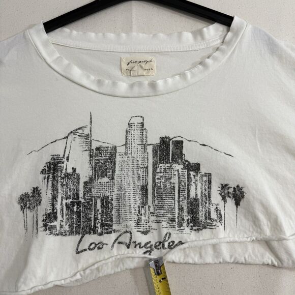 Free People X Vintage Souls Destination Extreme Los Angeles Crop Top Size XS - Picture 5 of 9